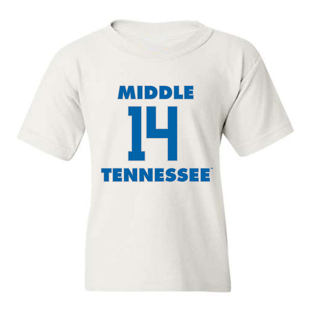 MTSU - NCAA Men's Basketball : Jalen Jordan - Youth T-Shirt Replica Shersey