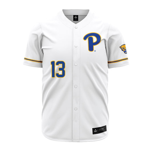 Pittsburgh - NCAA Baseball : Justin Fogel - Baseball Jersey White
