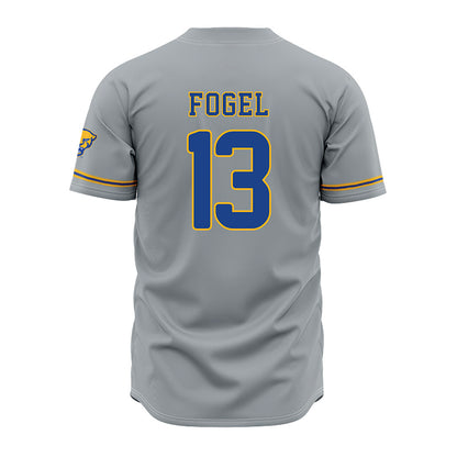 Pittsburgh - NCAA Baseball : Justin Fogel - Baseball Jersey Grey