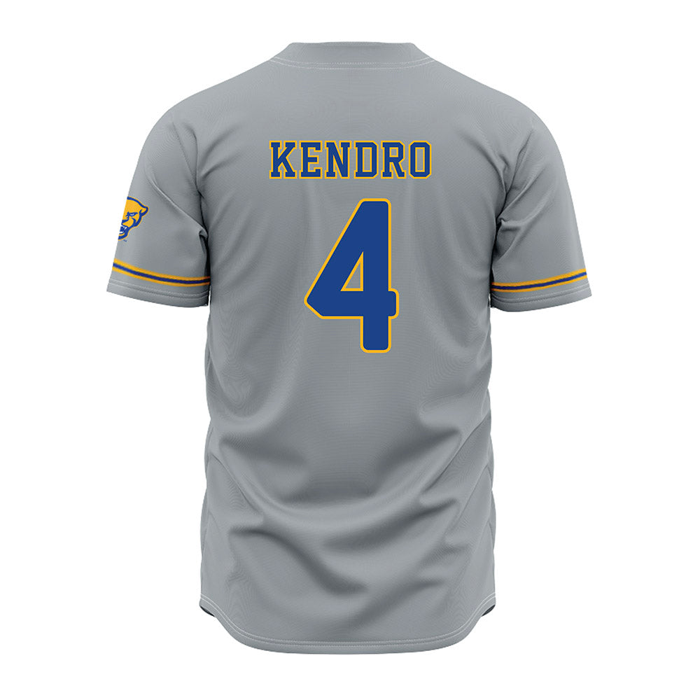 Pittsburgh - NCAA Baseball : Jacob Kendro - Baseball Jersey Grey