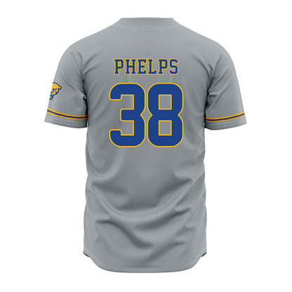 Pittsburgh - NCAA Baseball : Holden Phelps - Baseball Jersey Grey