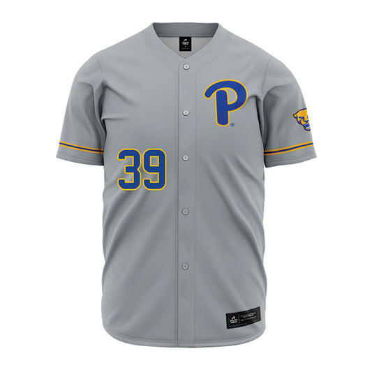 Pittsburgh - NCAA Baseball : Richie Dell - Baseball Jersey Grey