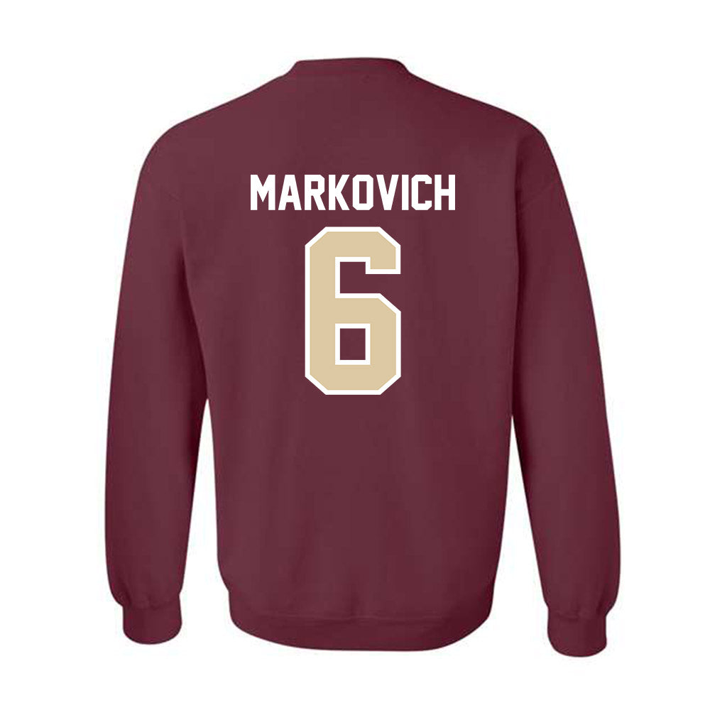 Boston College - NCAA Baseball : Chris Markovich - Crewneck Sweatshirt Classic Shersey