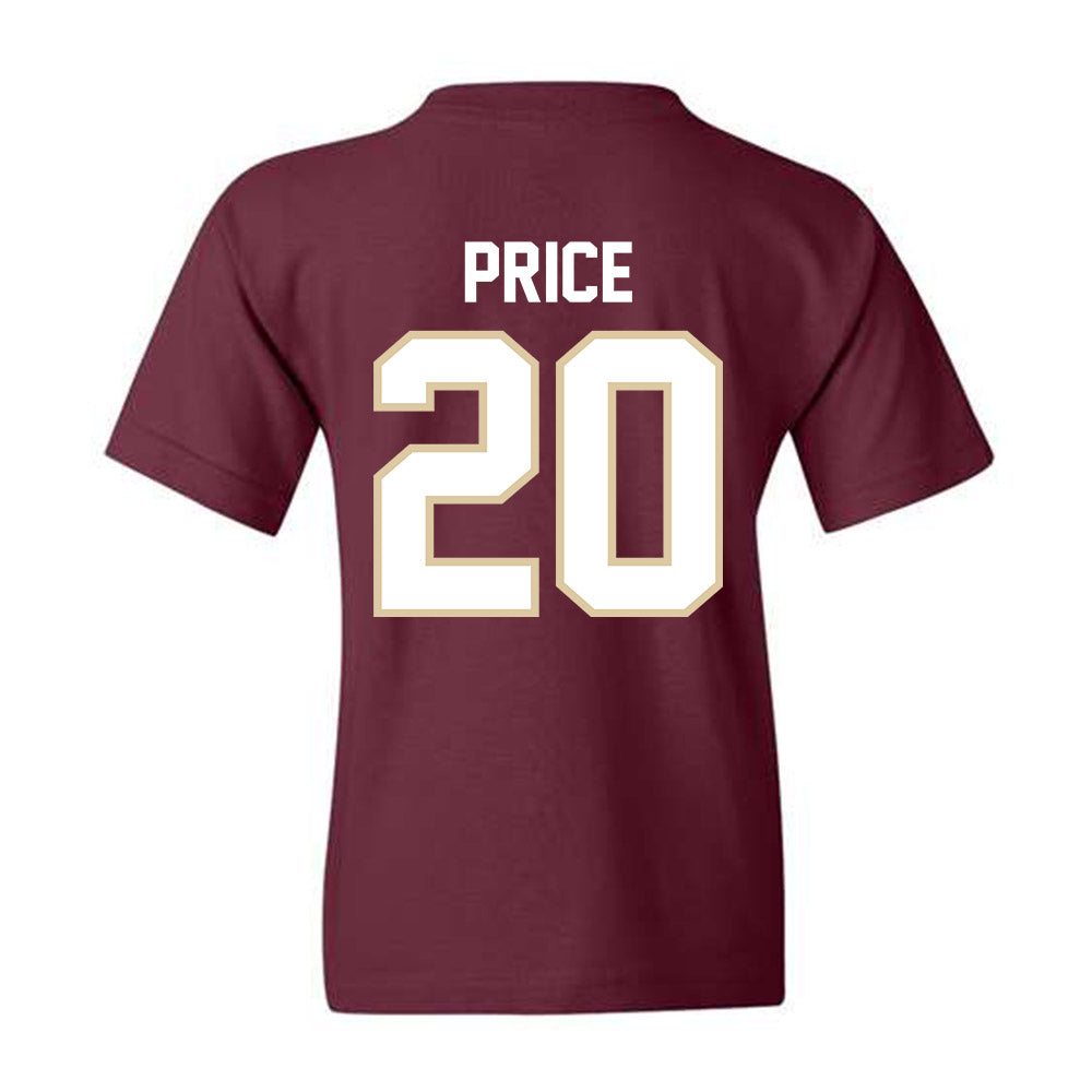 Boston College - NCAA Football : Kp Price - Maroon Classic Shersey Youth T-Shirt