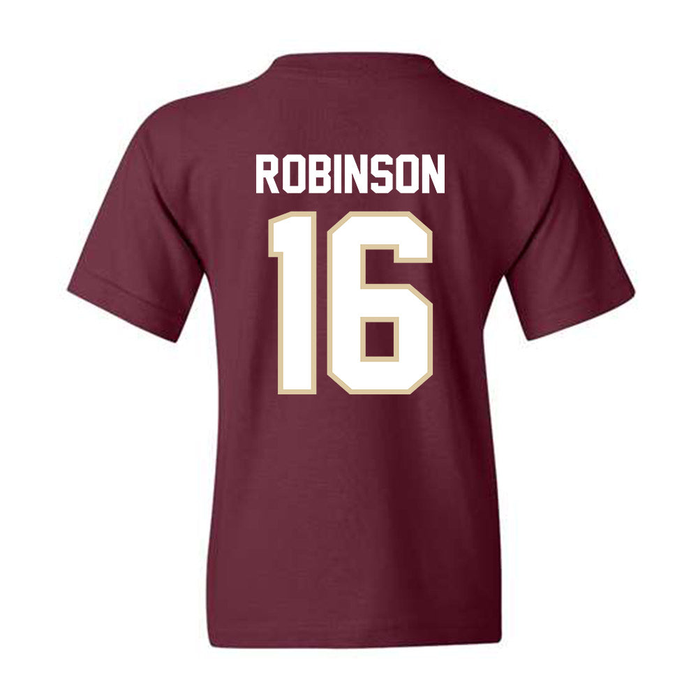 Boston College - NCAA Football : Jacobe Robinson - Maroon Classic Shersey Youth T-Shirt