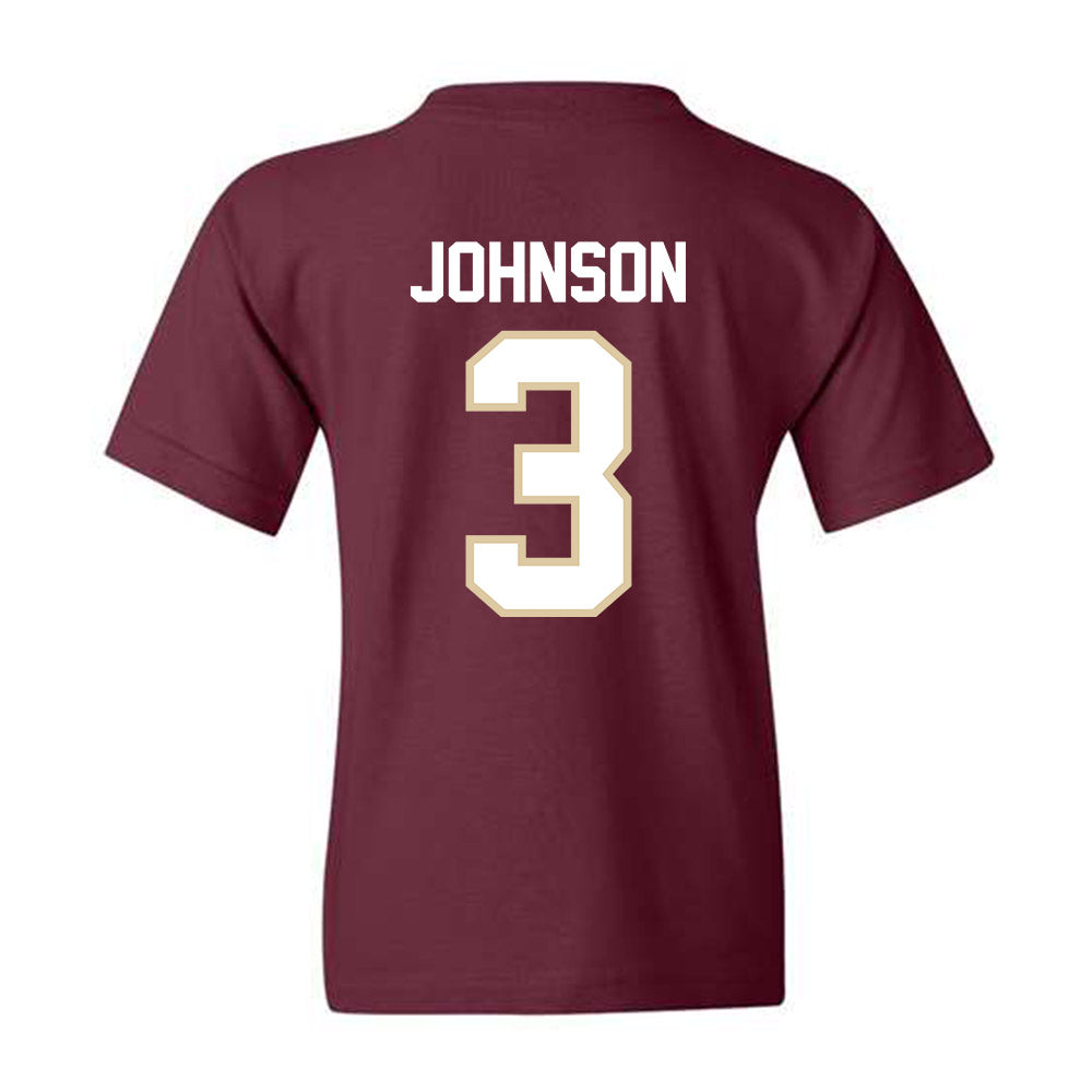 Boston College - NCAA Football : Nate Johnson - Maroon Classic Youth T-Shirt