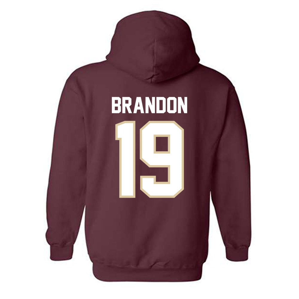 Boston College - NCAA Football : Jack Brandon - Maroon Classic Shersey Hooded Sweatshirt