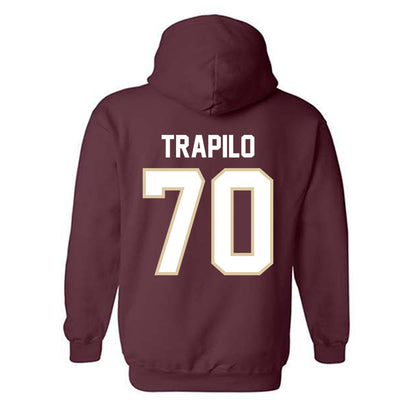 Boston College - NCAA Football : Ozzy Trapilo - Maroon Claasic Shersey Hooded Sweatshirt