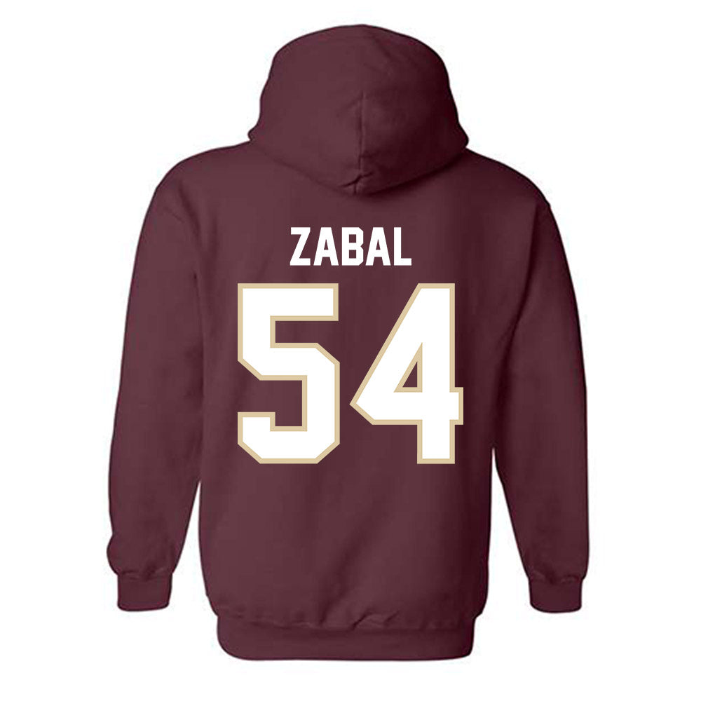 Boston College - NCAA Football : Juan Zabal - Maroon Claasic Shersey Hooded Sweatshirt