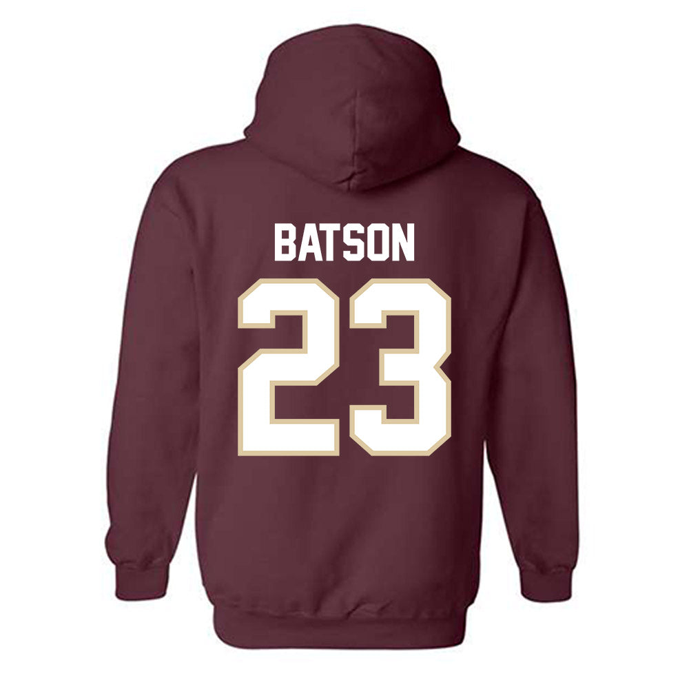 Boston College - NCAA Football : Cole Batson - Maroon Classic Shersey Hooded Sweatshirt