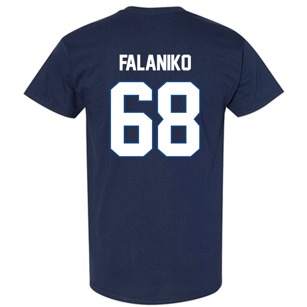 BYU - NCAA Football : Peter Falaniko - Navy Classic Shersey Short Sleeve T-Shirt