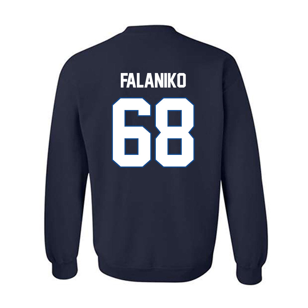 BYU - NCAA Football : Peter Falaniko - Navy Classic Shersey Sweatshirt