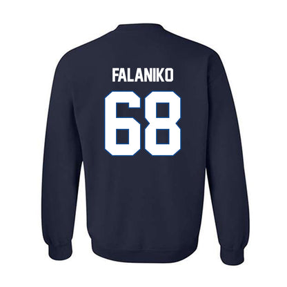 BYU - NCAA Football : Peter Falaniko - Navy Classic Shersey Sweatshirt