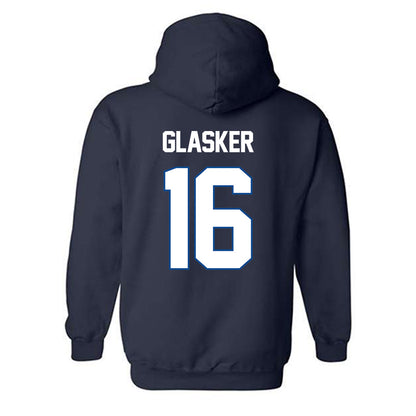 BYU - NCAA Football : Isaiah Glasker - Navy Classic Shersey Hooded Sweatshirt