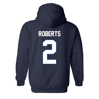 BYU - NCAA Football : Chase Roberts - Navy Classic Shersey Hooded Sweatshirt