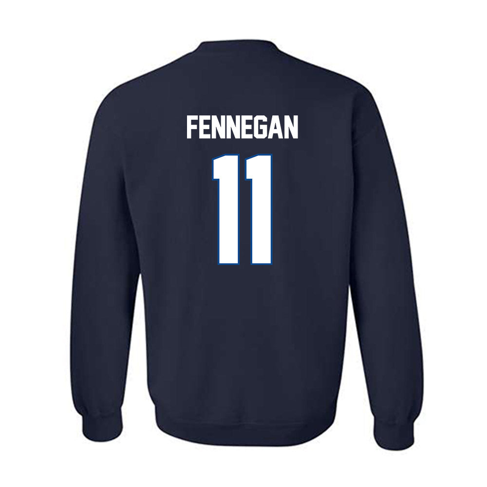 BYU - NCAA Football : Cade Fennegan - Navy Classic Shersey Sweatshirt