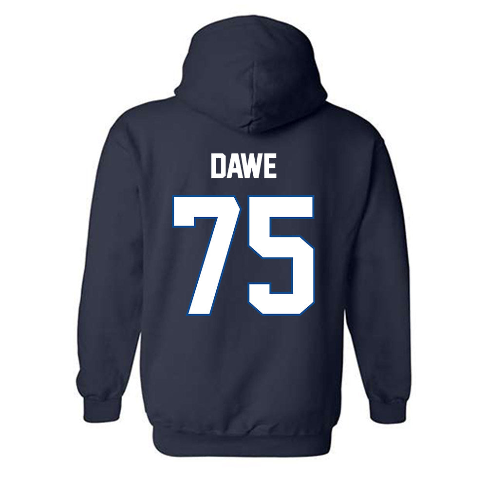 BYU - NCAA Football : Sam Dawe - Navy Classic Shersey Hooded Sweatshirt