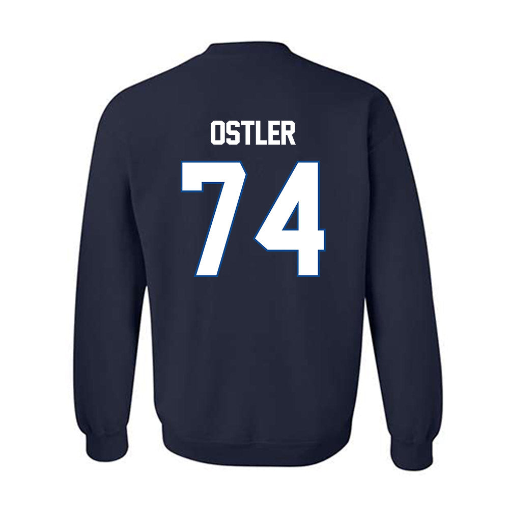 BYU - NCAA Football : Trevin Ostler - Navy Classic Shersey Sweatshirt