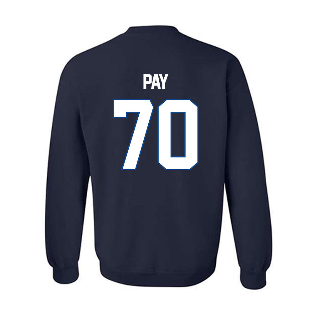 BYU - NCAA Football : Connor Pay - Navy Classic Shersey Sweatshirt