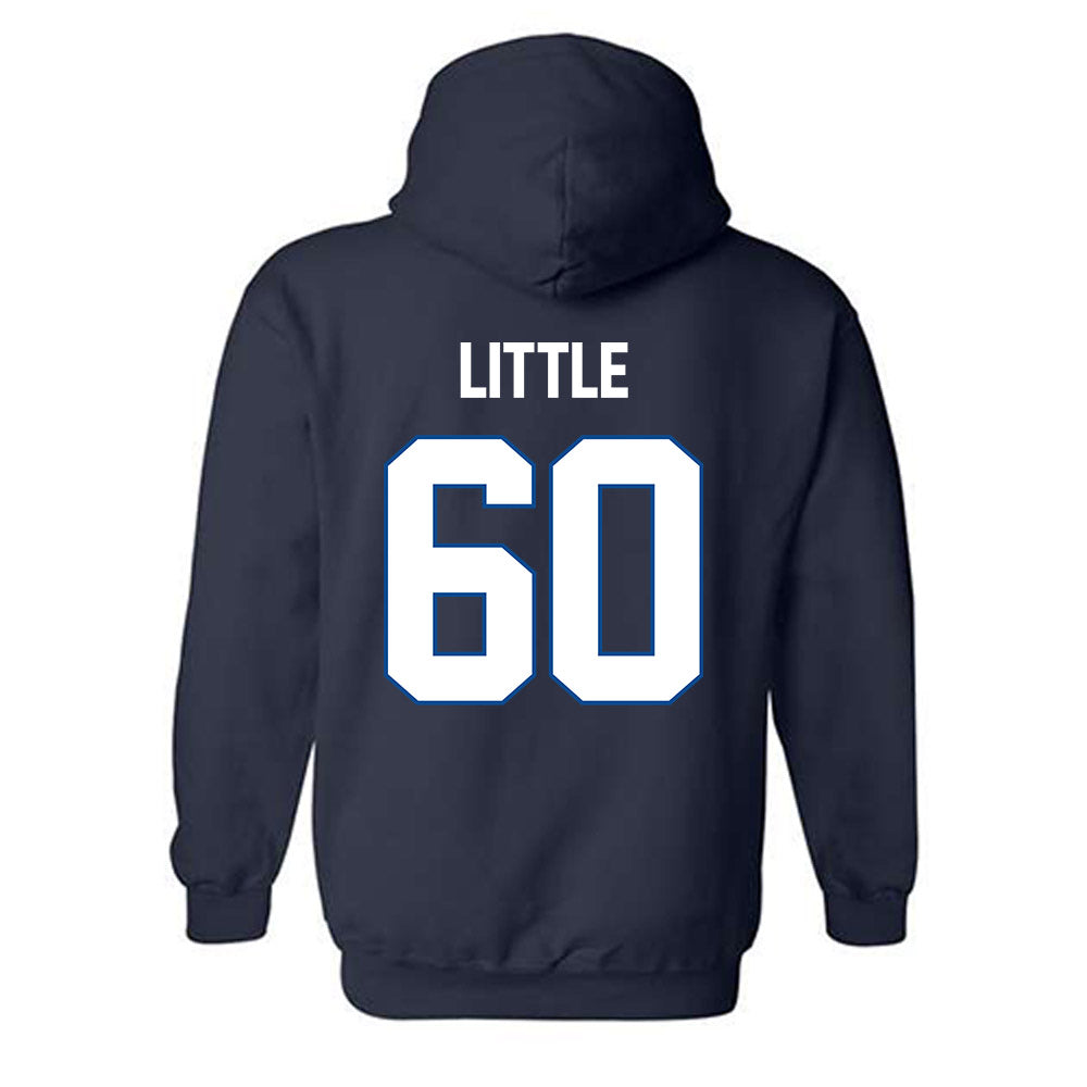 BYU - NCAA Football : Tyler Little - Navy Classic Shersey Hooded Sweatshirt