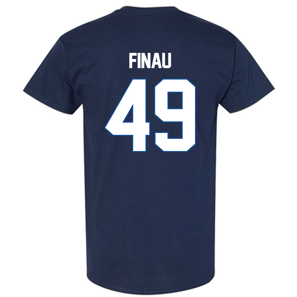 BYU - NCAA Football : Lucky Finau - Navy Classic Shersey Short Sleeve T-Shirt