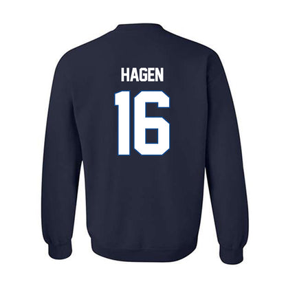 BYU - NCAA Football : Cole Hagen - Navy Classic Shersey Sweatshirt