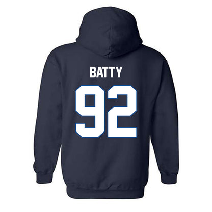 BYU - NCAA Football : Tyler Batty - Navy Classic Shersey Hooded Sweatshirt