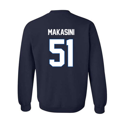 BYU - NCAA Football : Sonny Makasini - Navy Classic Shersey Sweatshirt