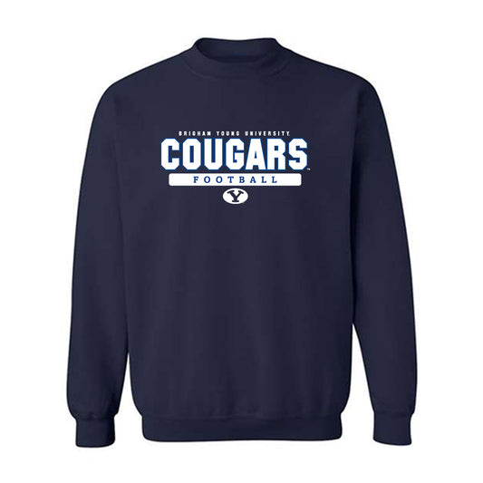 BYU - NCAA Football : Bodie Schoonover - Navy Classic Shersey Sweatshirt