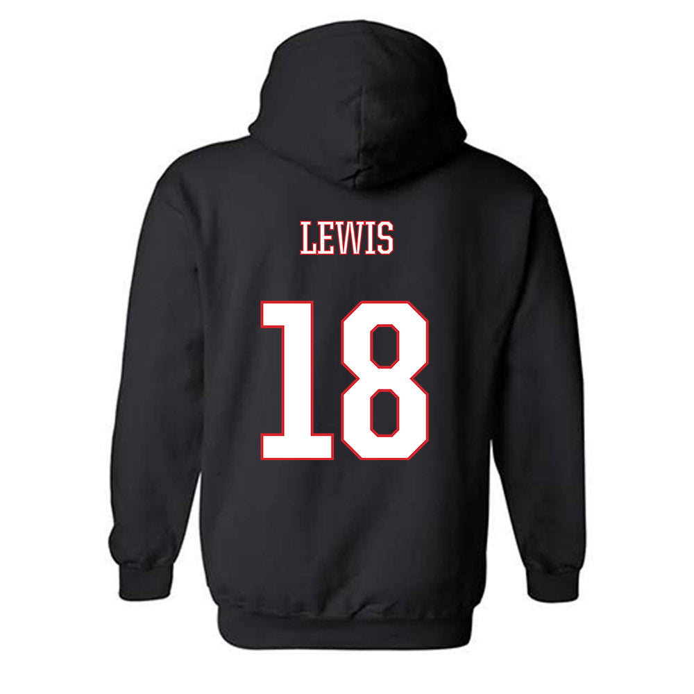 UConn - NCAA Women's Soccer : Laci Lewis - Black Classic Shersey Hooded Sweatshirt