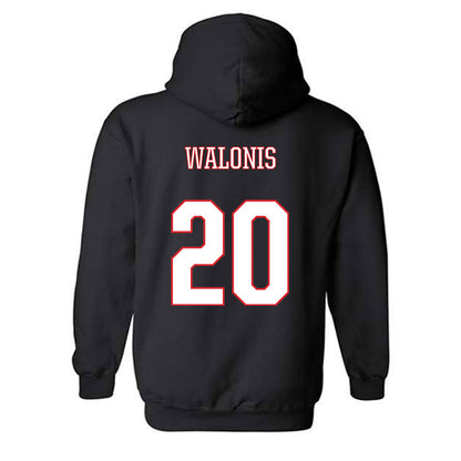 UConn - NCAA Women's Soccer : Brooke Walonis - Black Classic Shersey Hooded Sweatshirt