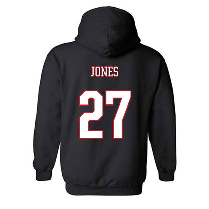 UConn - NCAA Women's Soccer : Abbey Jones - Black Classic Shersey Hooded Sweatshirt