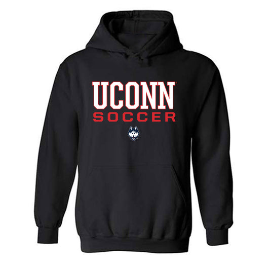 UConn - NCAA Women's Soccer : Abbey Jones - Black Classic Shersey Hooded Sweatshirt