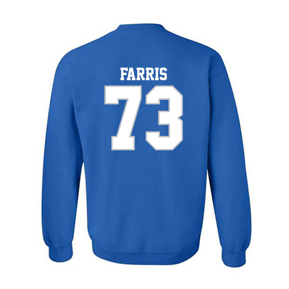 MTSU - NCAA Football : Connor Farris - Royal Classic Shersey Sweatshirt