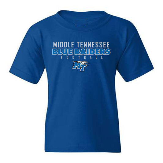 MTSU - NCAA Football : Aaron Wood - Royal Classic Shersey Youth T-Shirt