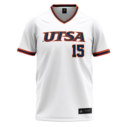 UTSA - NCAA Baseball : Caleb Hill - Baseball Jersey White