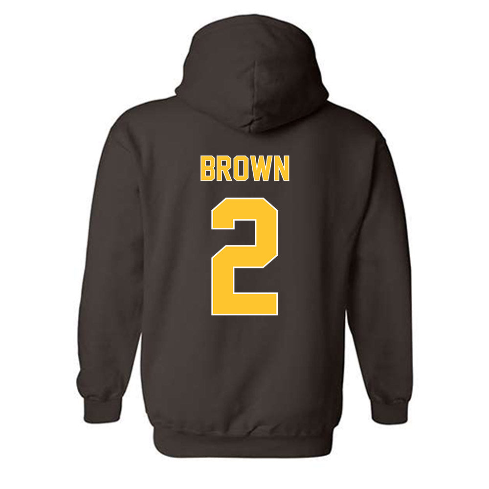 Wyoming - NCAA Football : Wrook Brown - Classic Shersey Hooded Sweatshirt