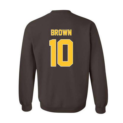 Wyoming - NCAA Men's Basketball : Levi Brown - Crewneck Sweatshirt Classic Shersey