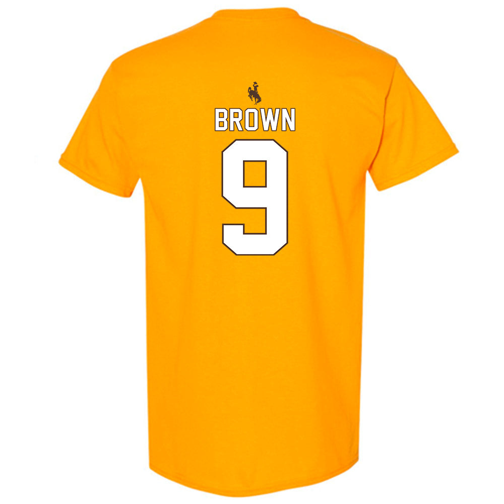 Wyoming - NCAA Football : Alex Brown - Gold Classic Shersey Short Sleeve T-Shirt