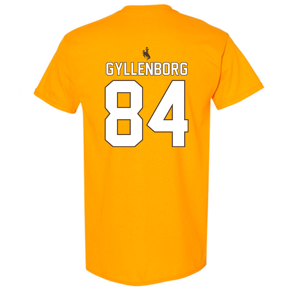 Wyoming - NCAA Football : John Michael Gyllenborg - Gold Classic Shersey Short Sleeve T-Shirt