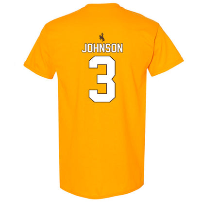 Wyoming - NCAA Football : Andrew Johnson - Gold Classic Shersey Short Sleeve T-Shirt