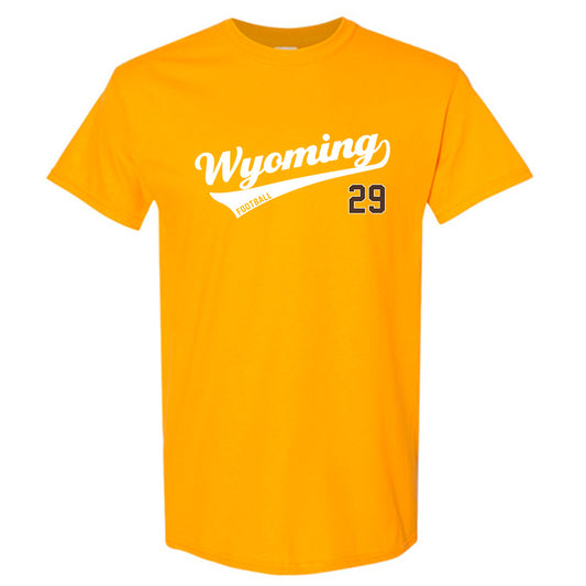 Wyoming - NCAA Football : Isaac Sell - Gold Classic Shersey Short Sleeve T-Shirt