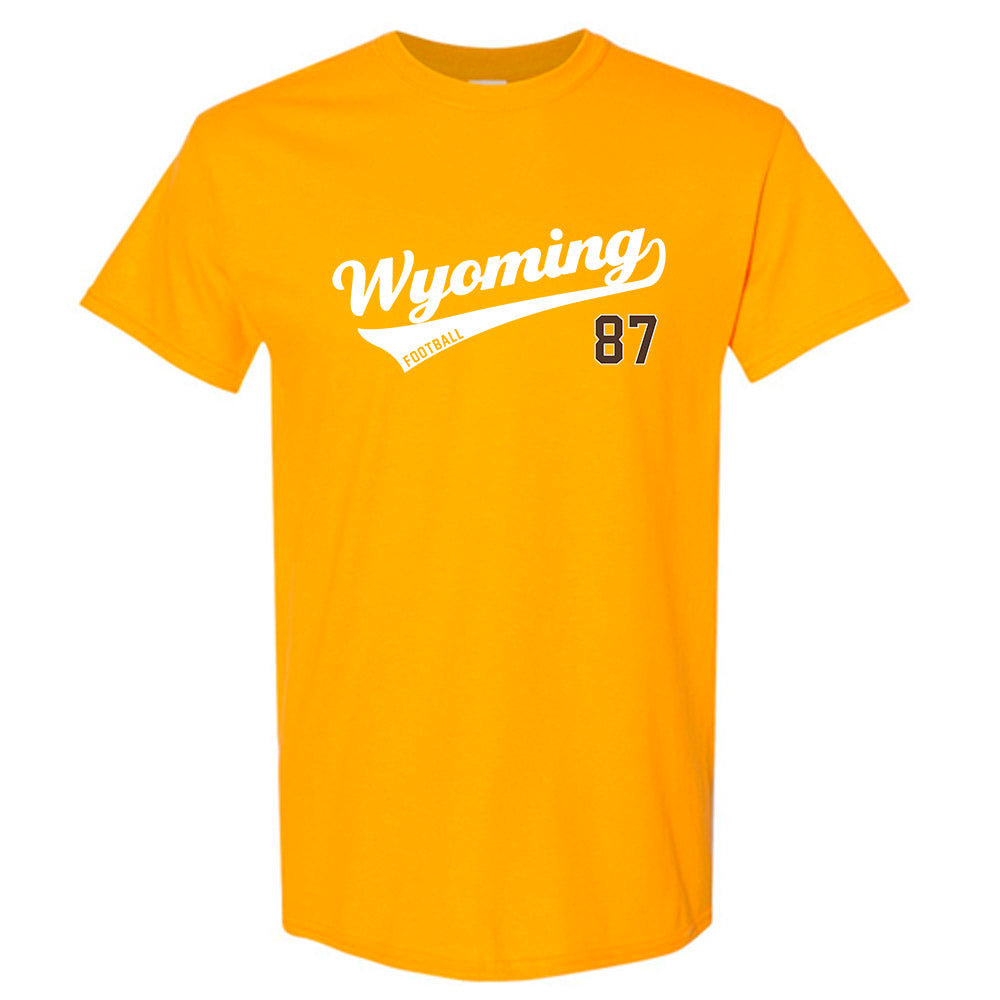 Wyoming - NCAA Football : Isaac Schoenfeld - Gold Classic Shersey Short Sleeve T-Shirt