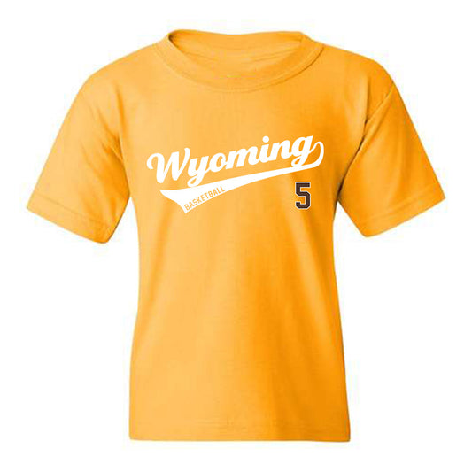 Wyoming - NCAA Men's Basketball : Cameron Manyawu - Youth T-Shirt Classic Shersey