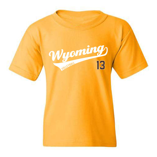 Wyoming - NCAA Women's Volleyball : Evelyn Udezue - Gold Classic Youth T-Shirt