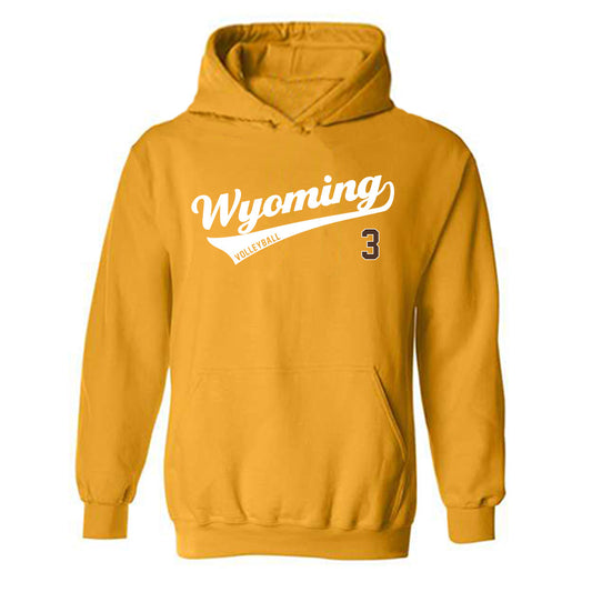 Wyoming - NCAA Women's Volleyball : Kendal Rivera - Gold Classic Shersey Hooded Sweatshirt