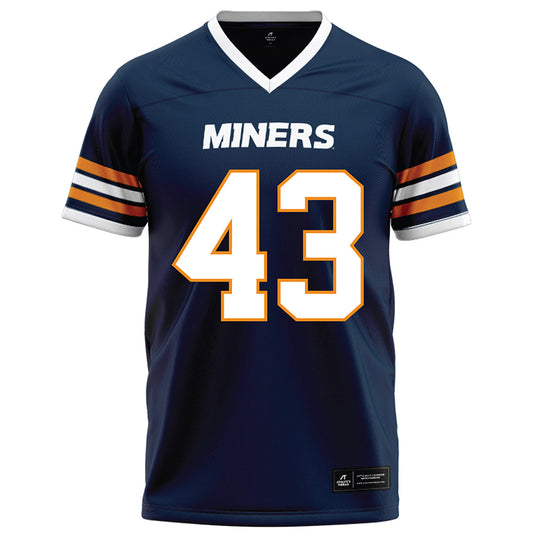 UTEP - NCAA Football : Julian Lopez - Navy Jersey