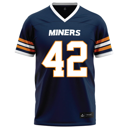 UTEP - NCAA Football : Jake Hall - Navy Jersey
