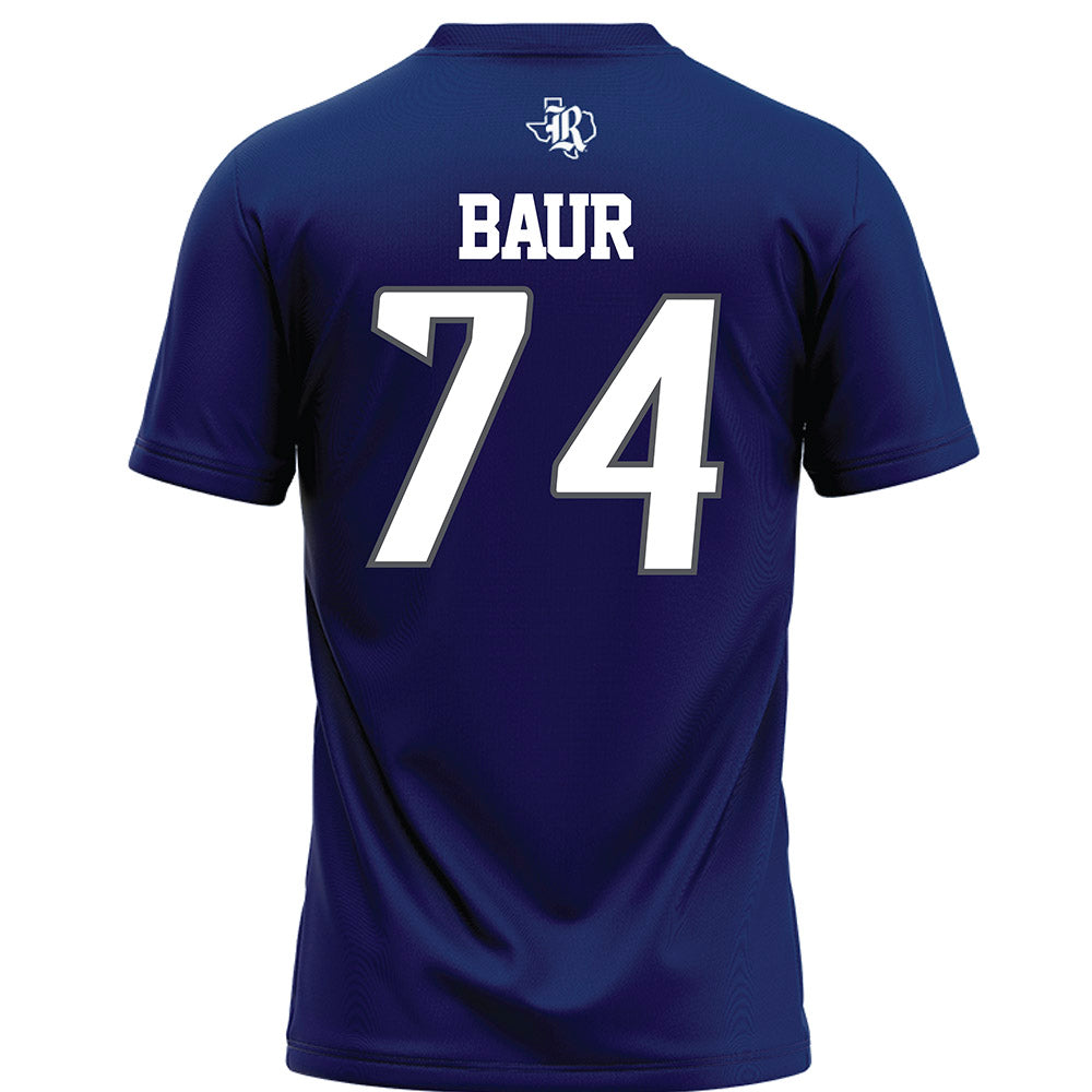Rice - NCAA Football : Brad Baur - Navy Blue Jersey