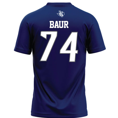 Rice - NCAA Football : Brad Baur - Navy Blue Jersey